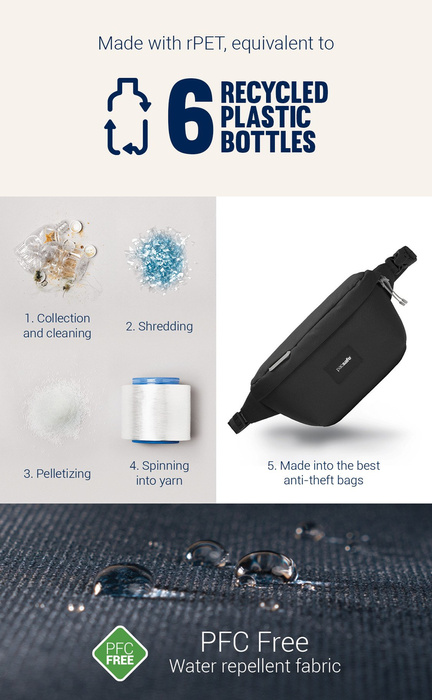 Torba antykradzieżowa Pacsafe Go Anti-Theft Sling Pack - Stone, zdjęcie 11