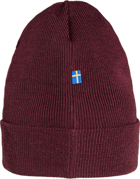 Czapka wełniana Fjallraven Classic Knit Hat - dark garnet, zdjęcie 2