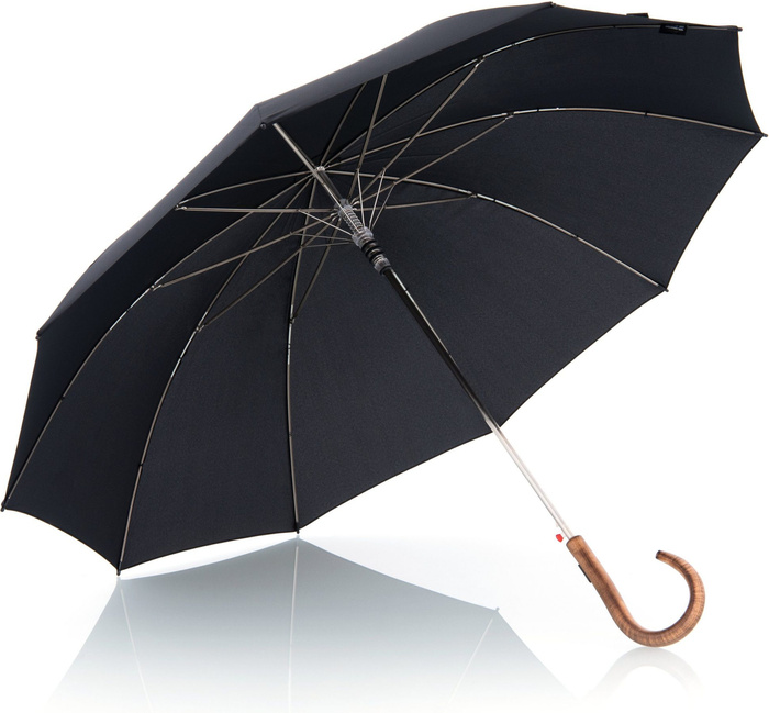 Parasol długi automatyczny Knirps S.770 - Prints Check Czarny, zdjęcie 2