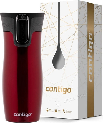 Kubek termiczny Contigo West Loop 2.0 470 ml czerwony + Pudełko