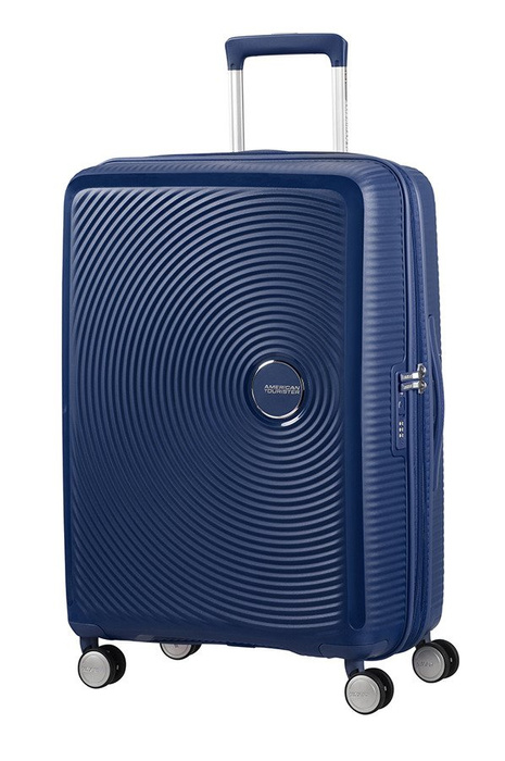 Walizka American Tourister Soundbox 67 cm powiększana granatowa