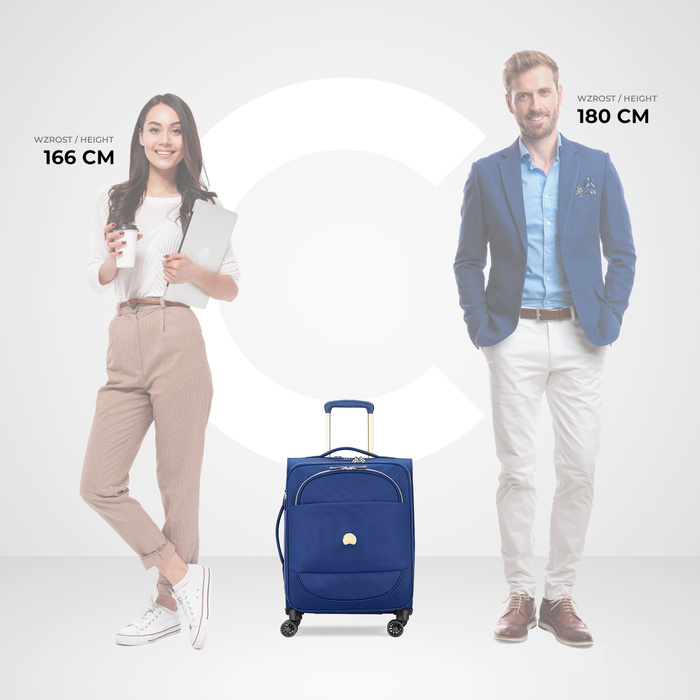 Walizka kabinowa poszerzana Delsey Montrouge 55 cm SLIM Niebieska, zdjęcie 18