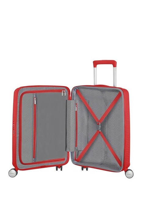 Walizka kabinowa American Tourister Soundbox 55 cm powiększana intensywna czerwień, zdjęcie 2