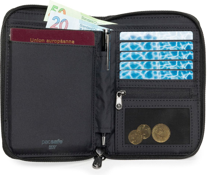Etui antykradzieżowe Pacsafe RFIDsafe Compact Travel Black, zdjęcie 2