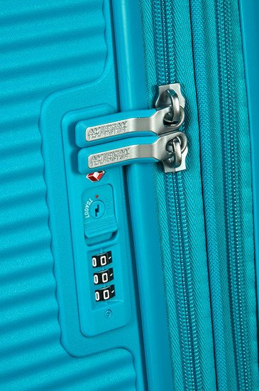 Walizka kabinowa American Tourister Soundbox 55 cm powiększana różowa, zdjęcie 5