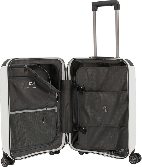 Walizka kabinowa Titan Compax 55 cm mała biała z USB, zdjęcie 5