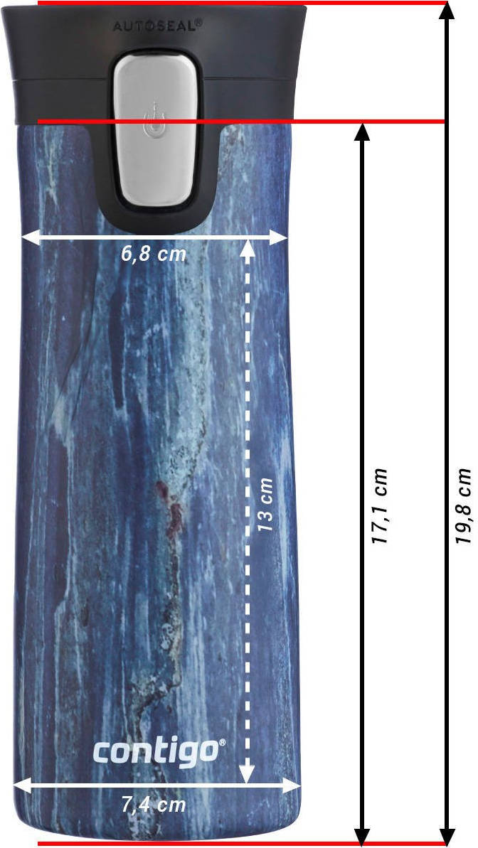 Kubek termiczny Contigo Pinnacle Couture 420 ml Blue Slate
