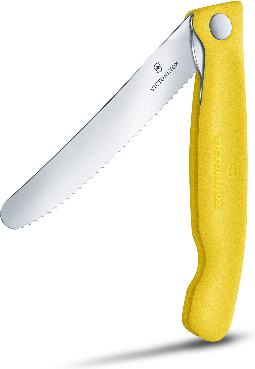Nóż kuchenny składany Pikutek Swiss Classic Victorinox Żółty